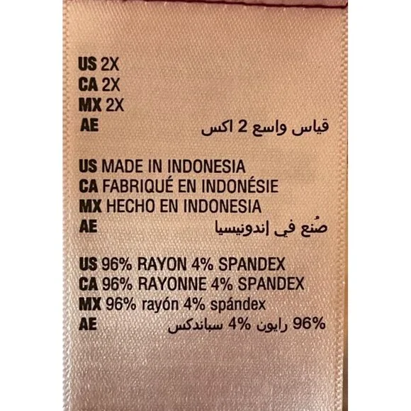 JM Collection Womens Floral Print Top 2X Ruby Slippers - Picture 4 of 5